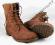 BOTKI WORKER buty military wiosna r41 SKÓRA camel