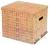PUDELKO KARTONOWE pojemnik 38x32x32 drewno wiklina