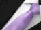 Gładki Krawat LILIOWY Satyna Wąski 6cm GJS24