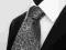 CIEMNY SZARY / CZARNY KRAWAT ++ BOGATO ZDOBIONY