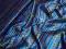 Niebieska satyna z lycrą w kółka. P132