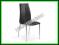 Eleganckie krzesło metalowe K114 czarne skór chrom