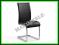 Krzesło metalowe K109 czarne eskóra biurowe HALMAR