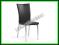 Eleganckie krzesło metalowe K113 czarny chrom skór