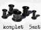 5m TUNEL Z ORINGIEM PLUG STAL BLACK KOMPLET 5szt