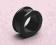 Kolczyk tunel piercing silikon czarny black 22mm
