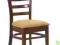 KRZESŁO DREWNIANE K98 CZEREŚNIA ANT. TKANINA //
