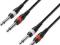 Kabel audio 2x6.3 Jack MONO-2x6.3 Jack MONO-6m