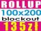rollup roll-up 100x200 1440dpi  blockout nie baner