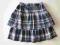 Spódniczka kratka falbanki granat  122cm do szkoły