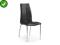 Krzesło metalowe K114 czarne eco skóra stal chrom.