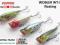 4 x WOBLER WT-50 pływający 5cm/5gr POPPER WOBLERY