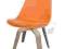Krzesło Gina Pomarańczowe Nogi Ella Drewniane