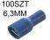 KONEKTOR  ZŁĄCZKI ŻEŃSKIE IZOLOW 6,3MM 100SZT(401)
