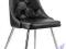 Krzesło  Pik tapicerowane kolor czarny