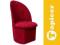 Fotel pufa z oparciem KRASNAL KOLOR BORDOWY