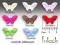 ~FUKSIK~ motylki MOTYL MINI 10 szt chrzest motylek