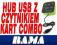 CZYTNIK KART PAMIĘCI COMBO ALL IN ONE + 3X HUB USB