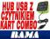 CZYTNIK KART PAMIĘCI SD MICRO M2 MS + 3 X HUB USB