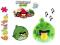 ANGRY BIRDS SPACE Plusz z dźwiękiem 13cm FAT GREEN