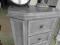 KOMODA SŁUPEK szary bielony  VINTAGE SHABBY