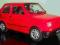 Welly Fiat 126 - kolor czerwony 1:34