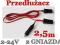 Przedłużacz 2 gniazda zapalniczki 5A 2,5m