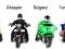 motocykle motor zdalnie sterowany 4 modele 1:58