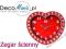 Zegar ścienny HEART - Silly - serce czerwony red