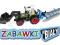 DUŻY ZESTAW traktor z łyżką i pługiem 1025