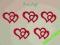 Ażurowe SERDUSZKA SERCA 7 sztuk  NAJTANIEJ ŚLUB