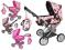 WÓZEK DLA LALEK 3 FUNKCYJNY 9 KOL + TORBA NOSIDŁO