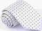 JEDWABNY ŚLUBNY Krawat Męski w Grochy Jakość j180