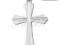 Srebrny (pr.925) krzyżyk diamentowany