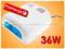 Markowa LAMPA UV 36W 2 zakresy + 4 ŻARÓWKI Biała