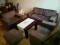sofa + dwa fotele + puf