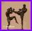 Kickboxing rzeźba z brązu boks sporty walki