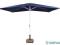 Parasol prostokątny z korbą niebieski