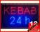 REKLAMA LED KEBAB 24 h  79x45 cm PANEL SZYLD baner