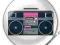 BOOM BOX RETRO przypinka  przypinki - 9 wzorów