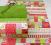 Karton  love scrapbooking red green patchwork