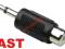 Przejście audio RCA gniazdo/ Jack 3,5mm mono wtyk