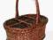 Stary koszyczek do wina z rafią wilkiną