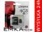 KARTA PAMIĘCI KINGSTON 4GB microSD HC + ADAPTER SD