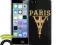 HAPPINESS CITY PARIS Etui iPhone 5 5S tapeta QR FV