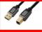 Kabel PREMIUM USB2.0 Am / Bm, czarny/szary 5m