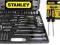 STANLEY KLUCZE NASADOWE 75el + WKRĘTAKI GRATIS