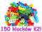 POLSKIE KLOCKI + DODATKI DUŻA PAKA 150 KLOCKÓW K2