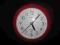 Zegar ścienny czerwony TIMEPOL Collection Quartz