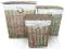 Kosze wiklinowe z materiałem 3 szt do łazienki